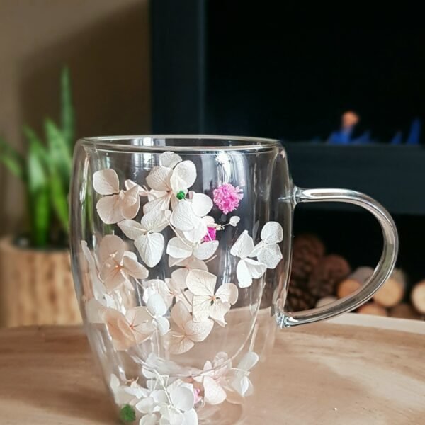 Taza LOVER rosa y blanca